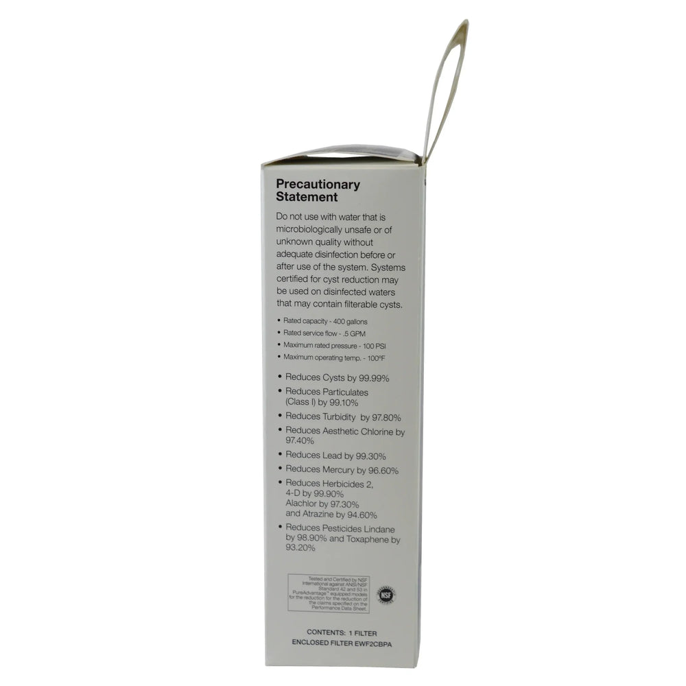2 pack Replacement Refrigerator Water Filter for Electrolux EWF2CBPA Pure Advantage