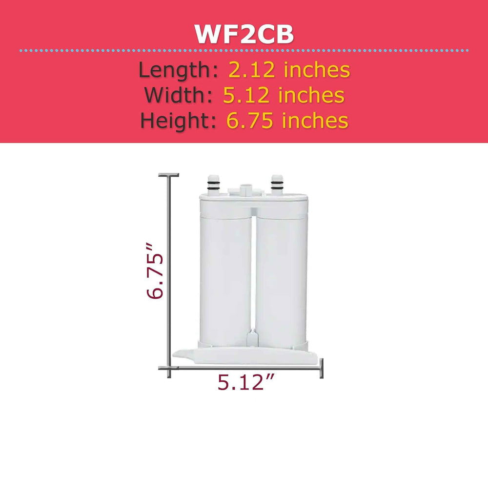 2 pack Replacement Refrigerator Water Filter for Frigidaire WF2CB PureSource2 Ice And Water Filtration System