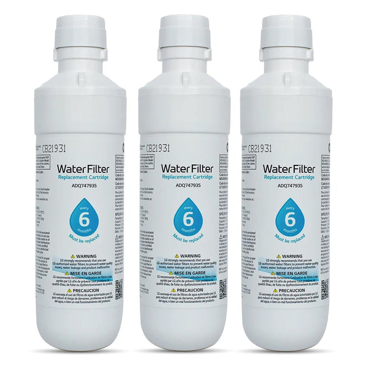 3 pack Replacement Refrigerator Water Filter for LG LT1000P, PC/PCS ADQ747935, ADQ74793501