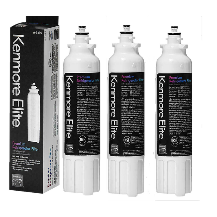 Kenmore Elite 9490 - 46-9490, 469490, ADQ73613402 Refrigerator Water Filter, 3 Pack