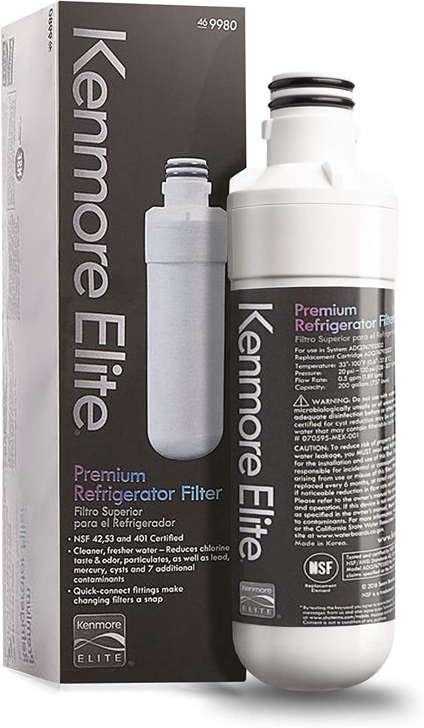 Kenmore Elite 9980, 46-9980 Refrigerator Water Filter 1 pack