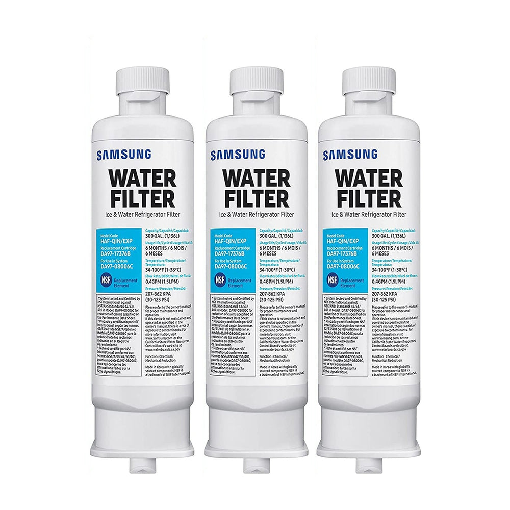 Replacement Refrigerator Water Filter for Samsung DA97-17376B HAF-QIN/EXP, 3 Pack