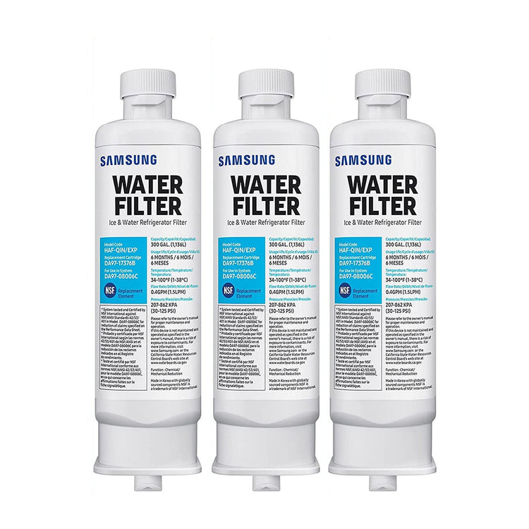 Replacement Refrigerator Water Filter for Samsung DA97-17376B HAF-QIN/EXP, 3 Pack