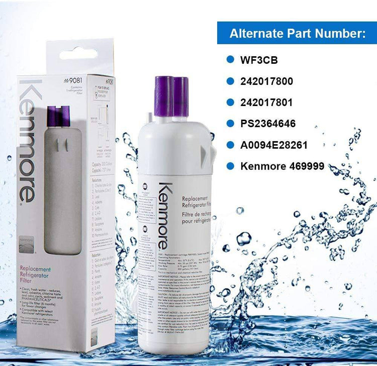 Kenmore Elite 9081- 469081, 469930, 9930 Refrigerator Water Filter, 2 Pack